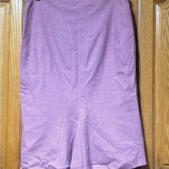 Elevenses by Anthropologie High Low Pink Wool Skirt Size 4 EUC - Picture 4 of 6